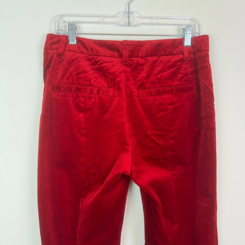 Zadig & Voltaire Prevy Velvet Flared Trousers in Red Size 40 Large - Picture 9 of 14
